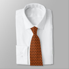 Orange & Black Waterfall Satin Necktie Krawatte