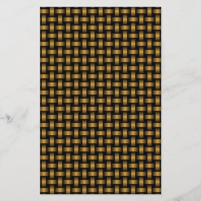 Orange Black Weave Pattern Briefpapier (Vorderseite)
