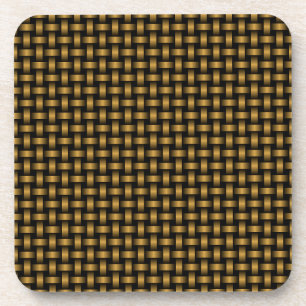 Orange Black Weave Pattern Getränkeuntersetzer