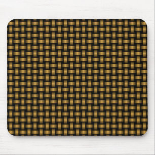 Orange Black Weave Pattern Mousepad