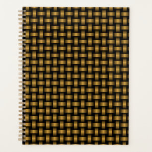 Orange Black Weave Pattern Planer