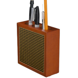 Orange Black Weave Pattern Stifthalter