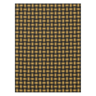 Orange Black Weave Pattern Tischdecke