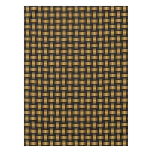 Orange Black Weave Pattern Tischdecke (Vorderseite)