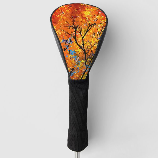 Orange Blätter Golf Headcover (Vorderseite)