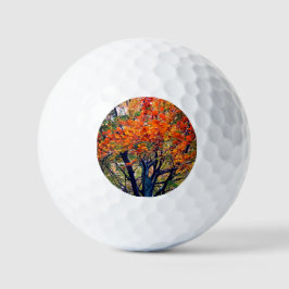 Orange Blätter Golfball