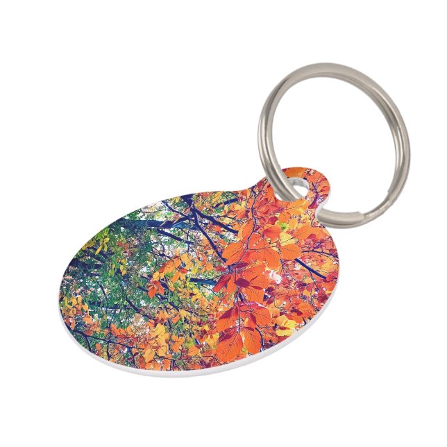 Orange Blätter Haustiermarke (Seite)