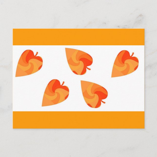 Orange Blätter - rustikale Hochzeiten Postkarte (Vorderseite)