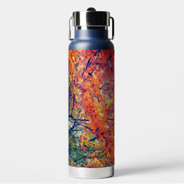 Orange Blätter Trinkflasche