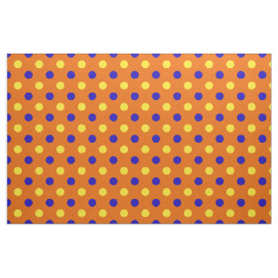 Orange Blau Gelb Punkte Design  Stoff