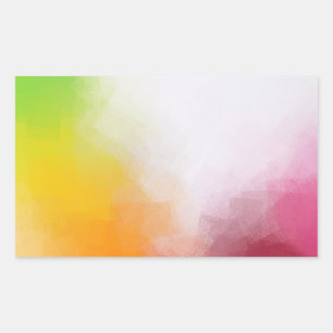 Orange Blau Grün Pink Lila Modern Trendig Rechteckiger Aufkleber