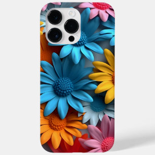 ORANGE BLAU ROSA WEISS 3D BLUMEN Case-Mate iPhone 14 PRO MAX HÜLLE