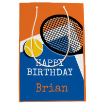 Orange - blauer Tennisplatz, individuell anpassbar