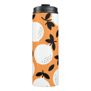 Orange Bliss: Exquisite Fruchtmuster Thermosbecher