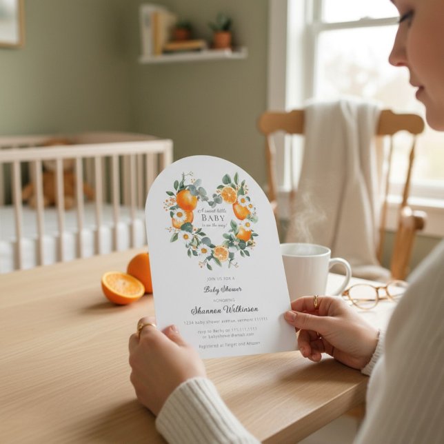 Orange Blossom Baby Shower Arch Invitation (Créateur téléchargé)