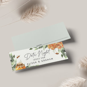 Orange Blossom Bee Fête des mariées Date Carte de