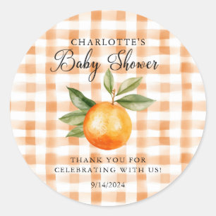 Orange Blossom Bliss Kleine Süsse Runder Aufkleber