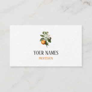 ORANGE BLOSSOM BOTANICAL BUSINESS CARD BY REDOUTÉ VISITENKARTE