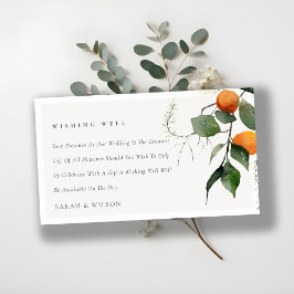 Orange Blossom Botanische Hochzeit wünschend gut Begleitkarte