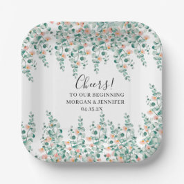 Orange Blossom Brautparty Pappteller