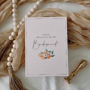 Orange Blossom Bridesmaid Vorschlag für eine Einla Einladung