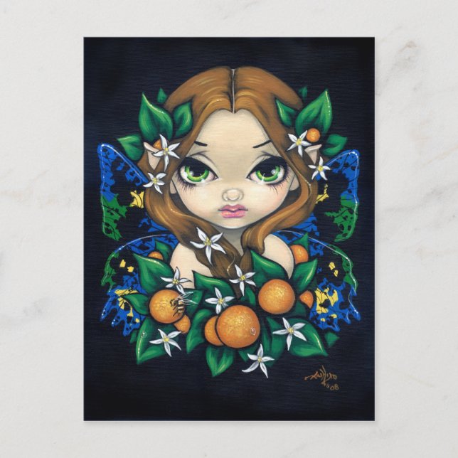 "Orange Blossom Fairy" Postkarte (Vorderseite)