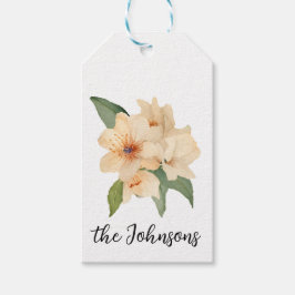 Orange Blossom Floral Geschenktasten Geschenkanhänger