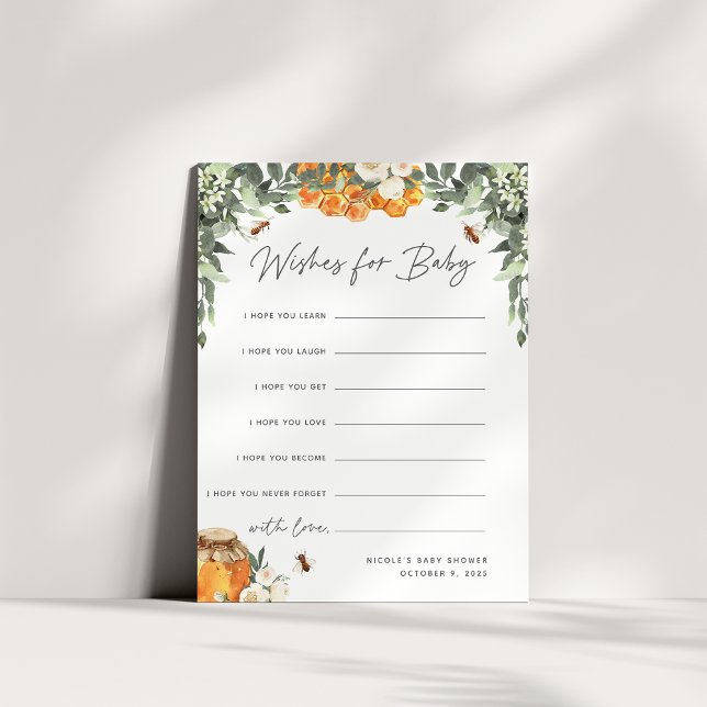 Orange Blossom Honey Bee Baby Showcard (Von Creator hochgeladen)