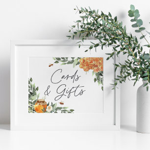 Orange Blossom Honey Bee Karten & Geschenke Poster