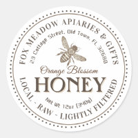 Orange Blossom Honey Flying Bee gepunktete Grenze