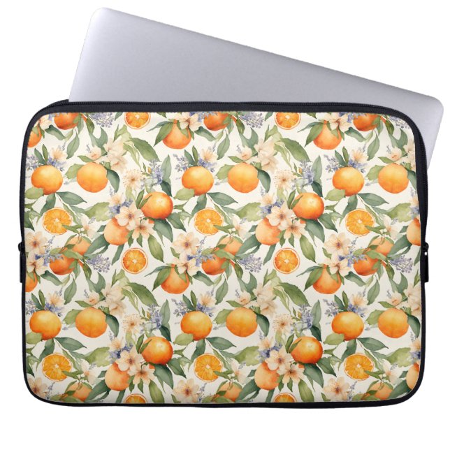 Orange Blossom Laptop Sleeve (Vorderseite)