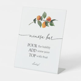 Orange Blossom Mimosa Bar Sign Sockelschild