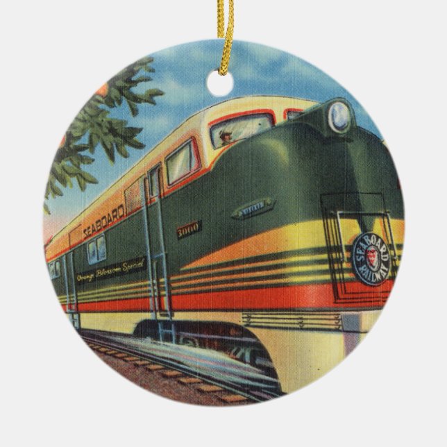 Orange Blossom Spezielle Lokomotive Keramik Ornament (Vorne)