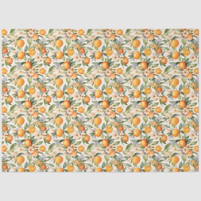 Orange Blossom Tissue Paper Seidenpapier (Vorderseite)