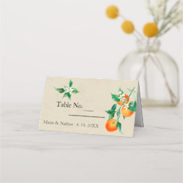 Orange Blossom Wedding Platzkarte