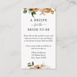 Orange Blossoms Bridal Recife Anfrage Begleitkarte