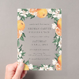 Orange Blossoms Citrus Botanical Wedding  Acryleinladungen