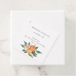 Orange Blossoms Citrus Botanical Wedding  Geschenkanhänger