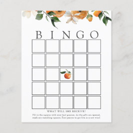 Orange Blossoms Duschbingo Game Card