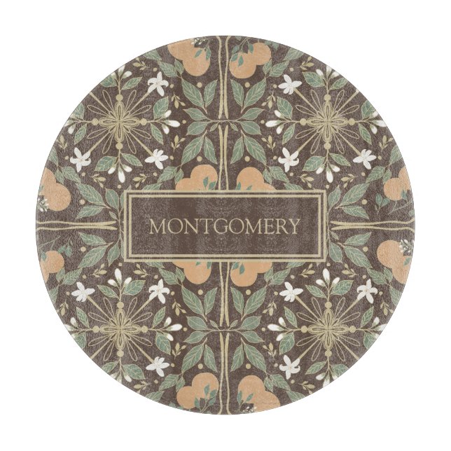 Orange Blossoms Pattern Schneidebrett (Vorderseite)