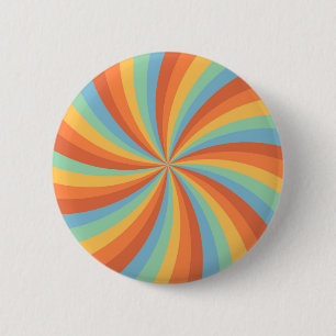 Orange Blue Green Abstrakt Button