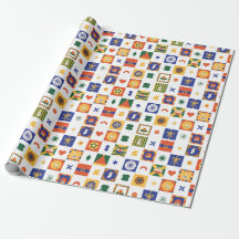 Orange Blue Green Geometric Style in Weihnachten
