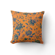 Orange Blue Green Pink Floral Tapesture Luxury Lux