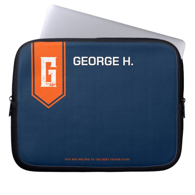 Orange Blue Laptop Case for Man (Vorderseite)