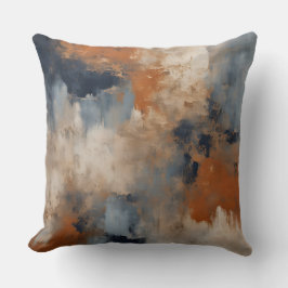 Orange Blue Navy Not Abstrakt Kissen