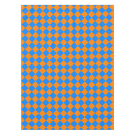 Orange Blue Schachbrett Diamond Pattern Tischdecke