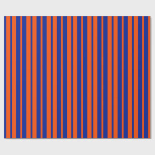Orange Blue Stilelemente Design Streifen Geschenkpapier