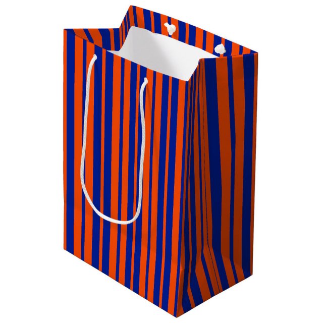 Orange Blue Stilelemente Design Streifen Mittlere Geschenktüte (Von Creator hochgeladen)