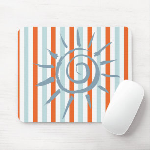 Orange Blue Stripe Star Mouse Pad! Mouse Pad Mousepad
