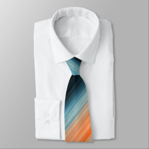 Orange Blue Stripes Krawatte